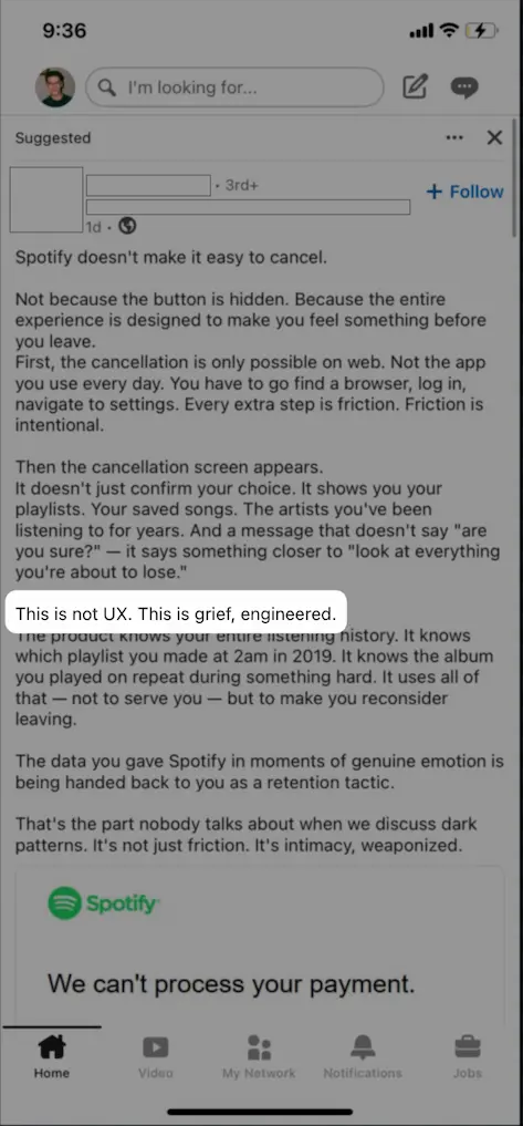 This is not UX. This is grief engineered