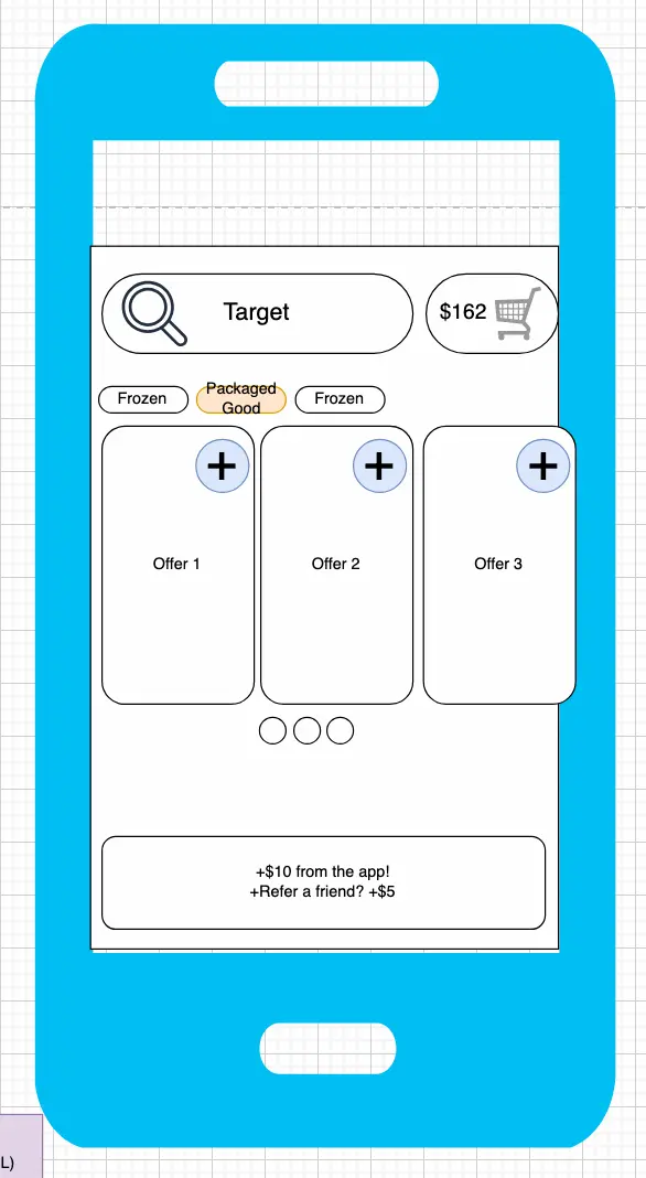 Low fidelity app sketch